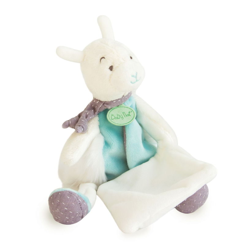 - little travelers - baby comforter white lama 27 cm 